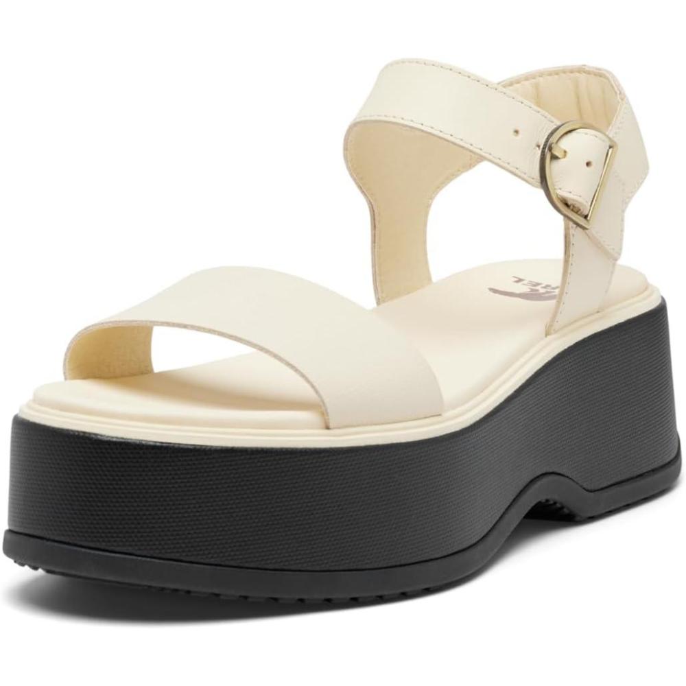 imageSOREL Womens Dayspring Ankle Strap SandalsHoney White Black