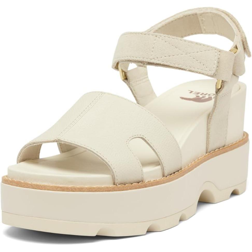 imageSorel Womens Joanie lV Ankle Strap Wedge SandalsChalk  Chalk