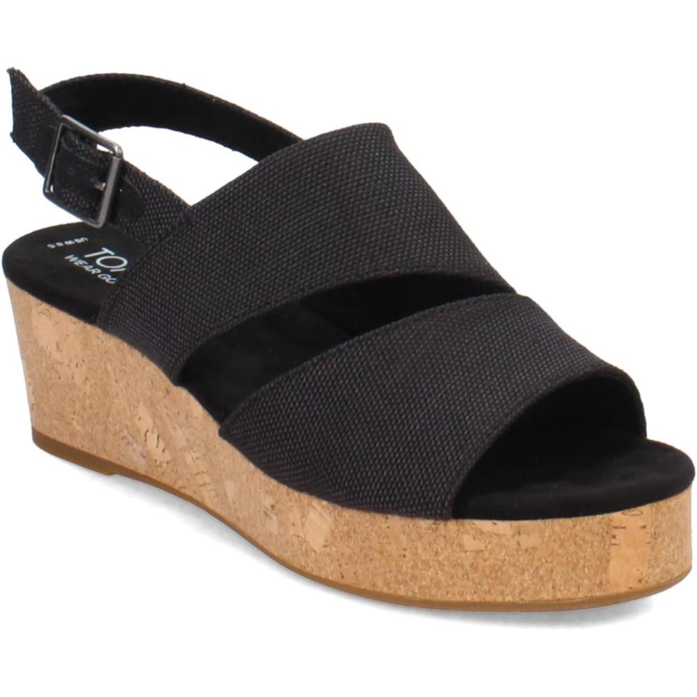 imageTOMS Womens Claudine SandalBlack Melange Woven