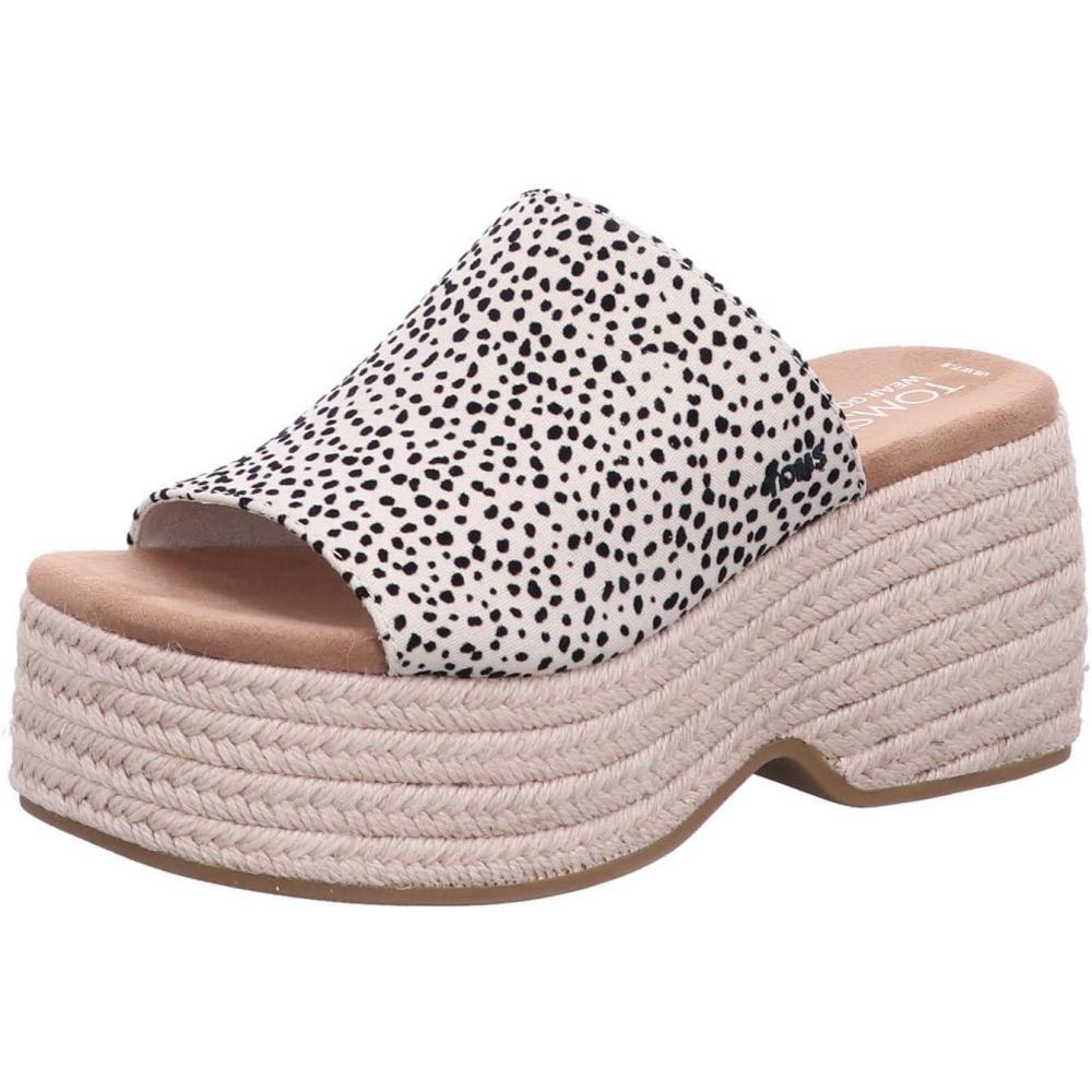 imageTOMS Womens Laila Mule SandalFog Flocked Mini Cheetah