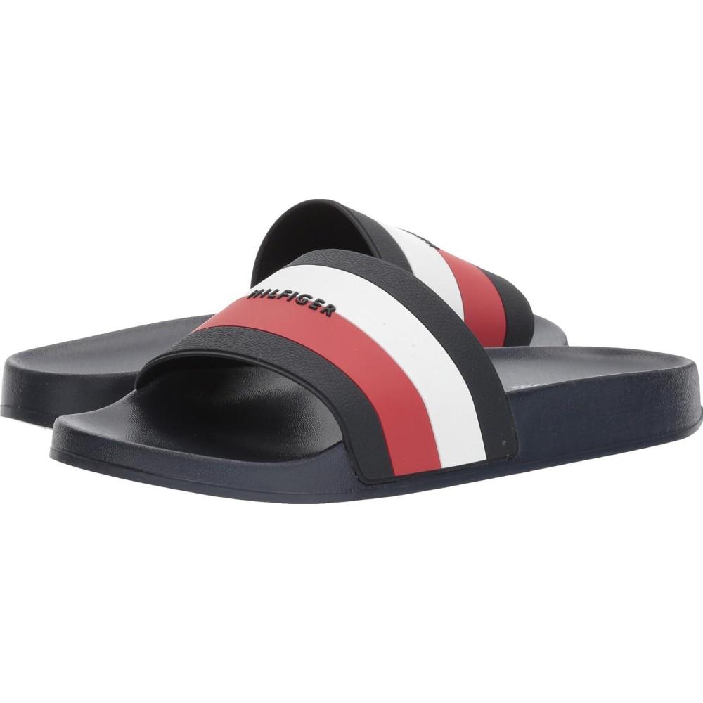 imageTommy Hilfiger Womens Dria Slide SandalNavyChili PepperWhite