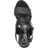 Calvin Klein Women’s Kanova Wedge Sandal(Black Logo Multi)