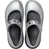 Crocs Women’s Stomp Mary Janes Flat(Silver)