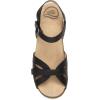Dansko Season Stylish Sandal for Women – Lightweight with Added Arch Support – Durable PU Outsole for Long-Lasting Wear and Comfort(Black Leather)