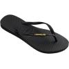 Havaianas Women’s Flip Flop Sandal(Black/Gold Metallic)