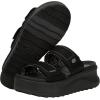 Hey Dude Delray Slide Classic – Sandals for Women – Textile and Synthetic Upper – Cotton Lining – EVA Outsole(Black/Black)