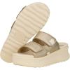 Hey Dude Delray Slide Classic – Sandals for Women – Textile and Synthetic Upper – Cotton Lining – EVA Outsole(Champagne)