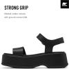SOREL Women’s Dayspring Ankle Strap Sandals(Black  Black)
