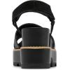 Sorel Women’s Joanie lV Ankle Strap Wedge Sandals(Black  Black)