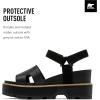 Sorel Women’s Joanie lV Ankle Strap Wedge Sandals(Black  Black)