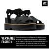 Sorel Women’s Joanie lV Ankle Strap Wedge Sandals(Black  Black)
