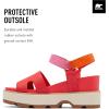 Sorel Women’s Joanie lV Ankle Strap Wedge Sandals(Red Glo  Honey White)