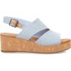 TOMS Women’s, Claudine Sandal(Blue)