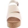 TOMS Women’s, Claudine Sandal(Natural Metallic Linen)