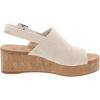TOMS Women’s, Claudine Sandal(Natural Metallic Linen)