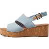 TOMS Women’s, Claudine Sandal(Pastel Blue Washed Denim)