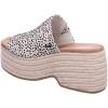 TOMS Women’s, Laila Mule Sandal(Fog Flocked Mini Cheetah)