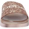 bebe Women’s Slide Sandal(Rose Gold)