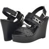 Calvin Klein Women’s Kanova Wedge Sandal(Black Logo Multi)