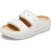 Crocs Unisex Adult Classic Cozzzy Towel Sandals, Fuzzy Slippers and Slides(White/Shitake)