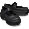 Crocs Women’s Stomp Mary Janes Flat(Black/Black)