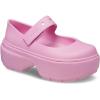 Crocs Women’s Stomp Mary Janes Flat(Pink Tweed/Pink Tweed)