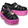 Crocs unisex-adult Sanrio My Melody/Kuromi Stomp Sandal(Black/Pink)