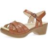 Dansko Season Stylish Sandal for Women – Lightweight with Added Arch Support – Durable PU Outsole for Long-Lasting Wear and Comfort(Camel Leather)