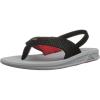 REEF Boy’s Litte Rover Sandals, Waterproof Flip Flops For Toddlers, with Soft Cushion Footbed(Grey/Red)