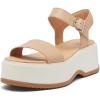 SOREL Women’s Dayspring Ankle Strap Sandals(Honest Beige  Chalk)