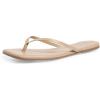 TKEES Women’s Square Toe Lily Flip Flops(Cocobutter)
