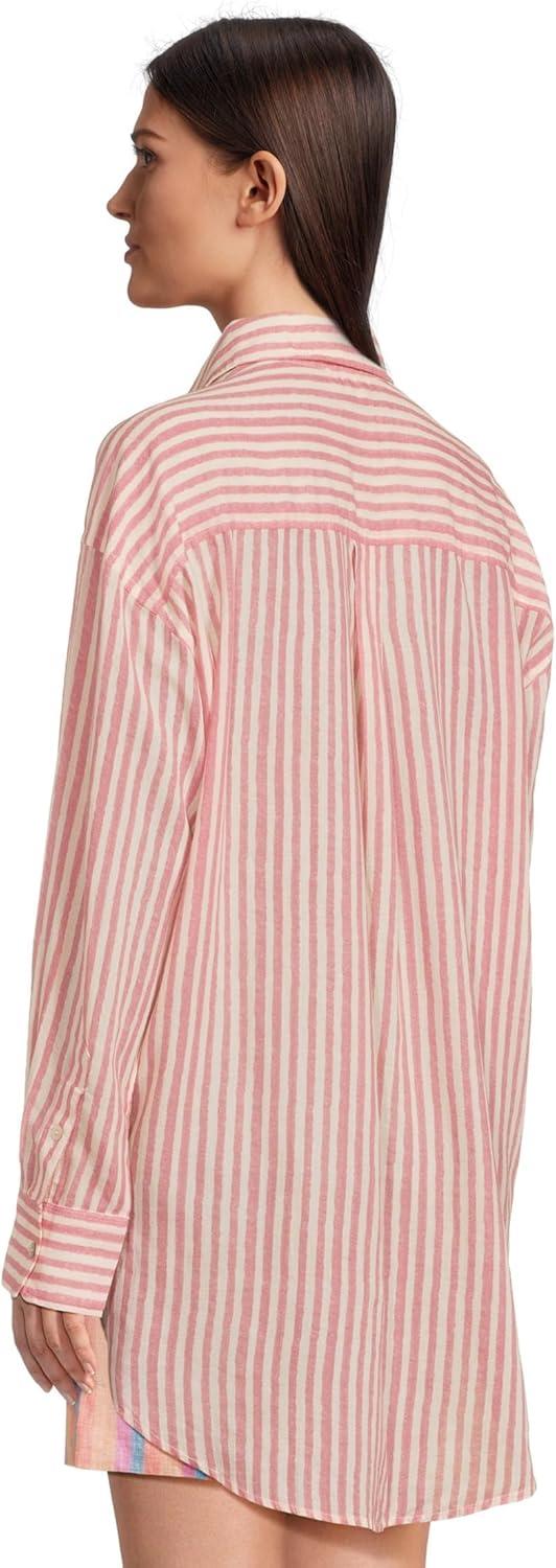 imageFaherty womens Haze ShirtdressRose Watercolor Stripe