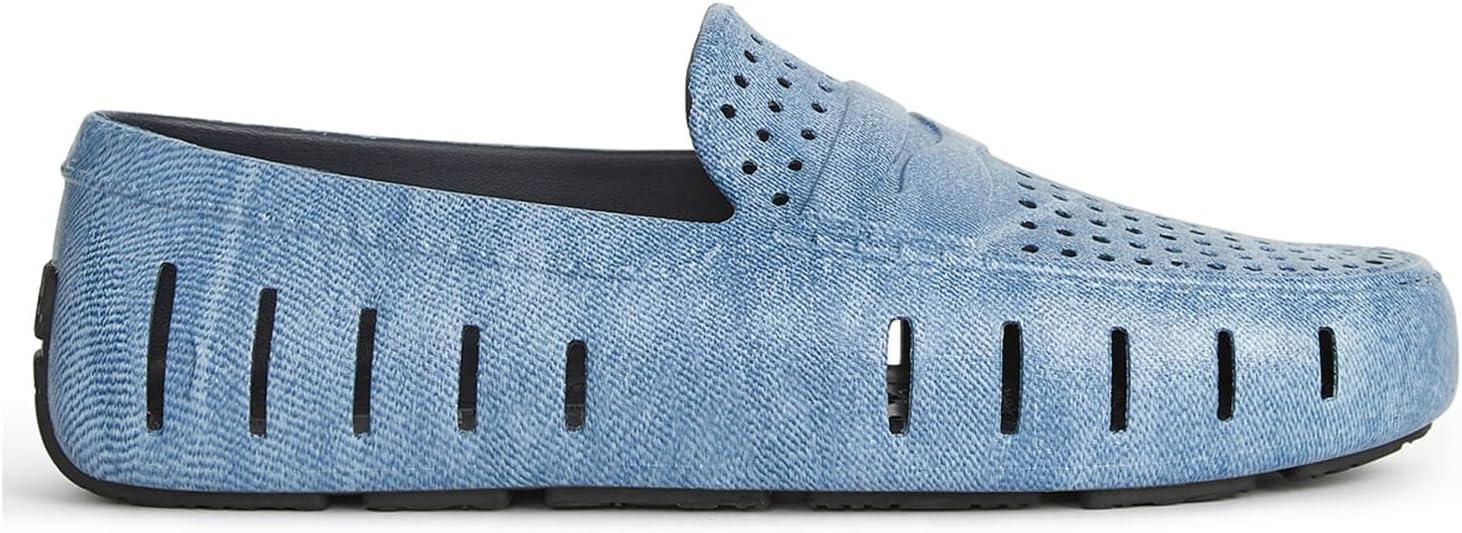 imageFloafers Mens Country Club Driver PrintBlue Denim