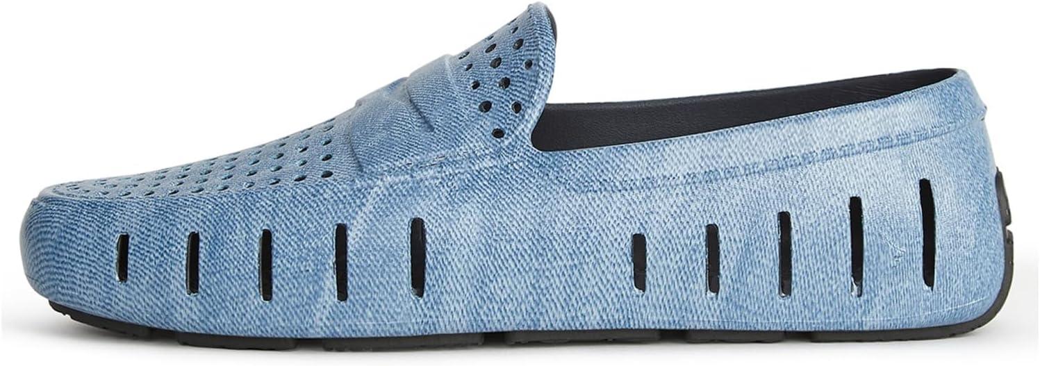 imageFloafers Mens Country Club Driver PrintBlue Denim