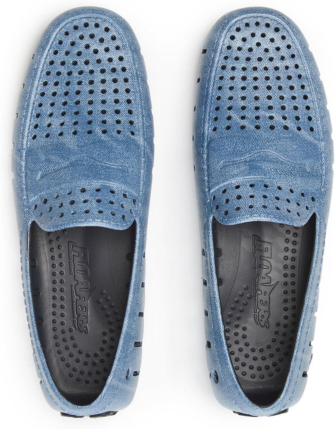 imageFloafers Mens Country Club Driver PrintBlue Denim