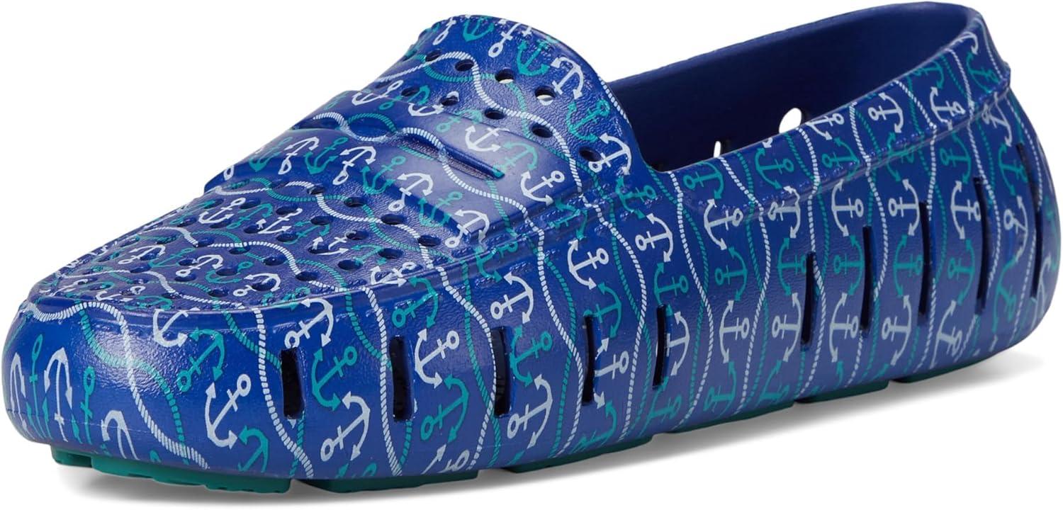 imageFloafers Mens Country Club Driver PrintBlue Nautical AnchorTeal