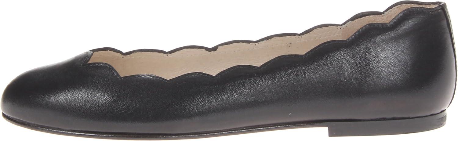 imageFrench Sole FSNY Womens Jigsaw Ballet FlatBlack Leather