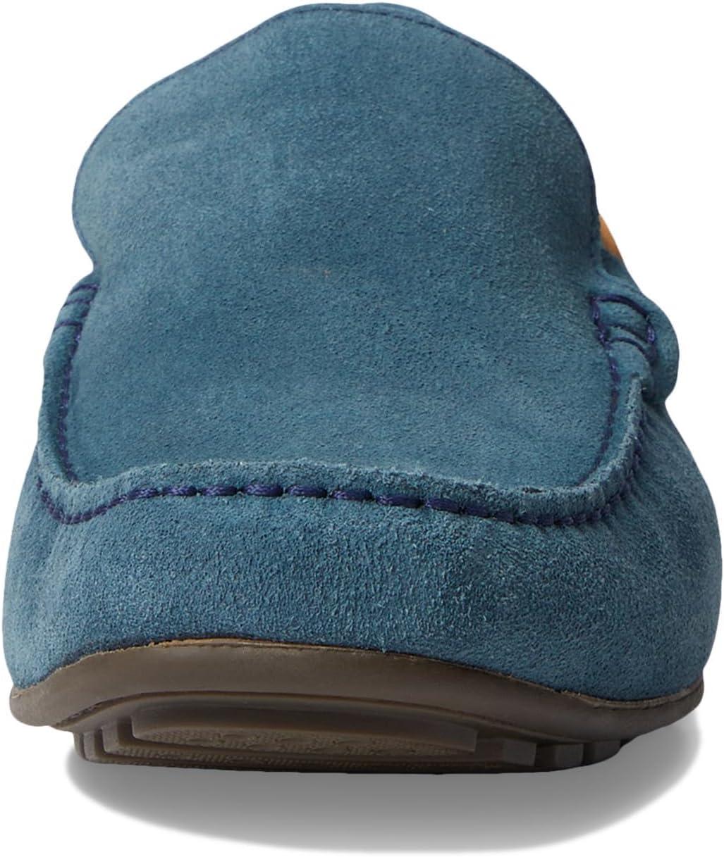 imageMens Genuine Leather Casual Slip On Venetian LoafersAtlantic Blue Suede