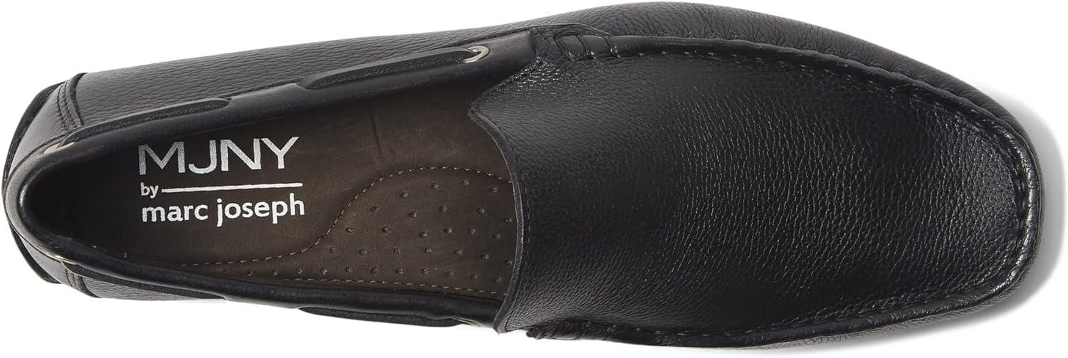 imageMens Genuine Leather Casual Slip On Venetian LoafersBlack Grainy