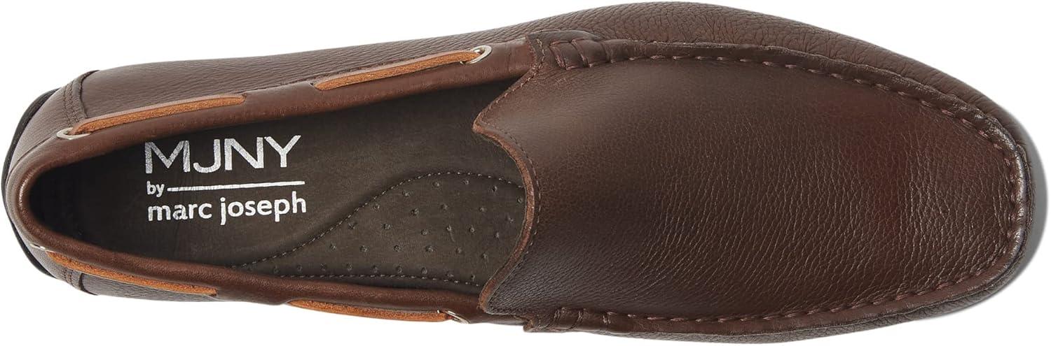 imageMens Genuine Leather Casual Slip On Venetian LoafersBrown Grainy