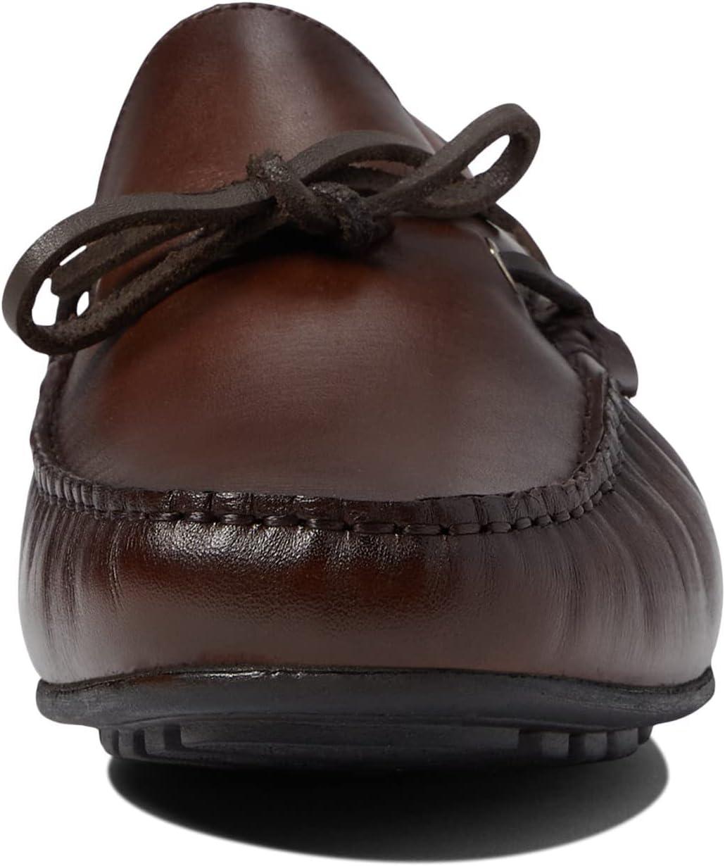 imageMens Genuine Leather Casual Slip on TieBow LoafersBrown Napa