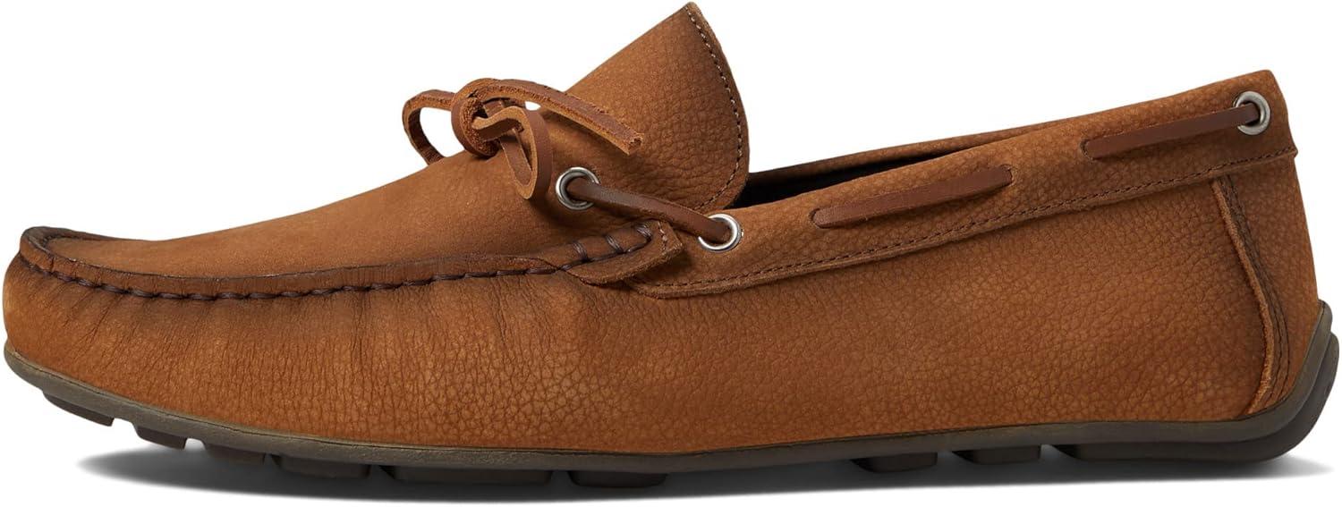 imageMens Genuine Leather Casual Slip on TieBow LoafersHavana Nubuck Grainy