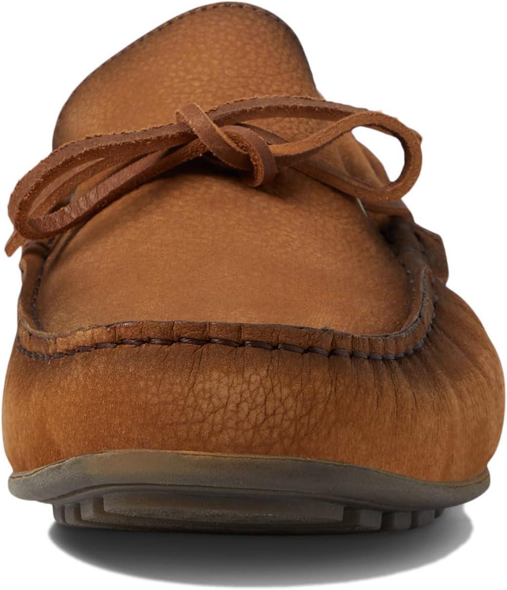 imageMens Genuine Leather Casual Slip on TieBow LoafersHavana Nubuck Grainy