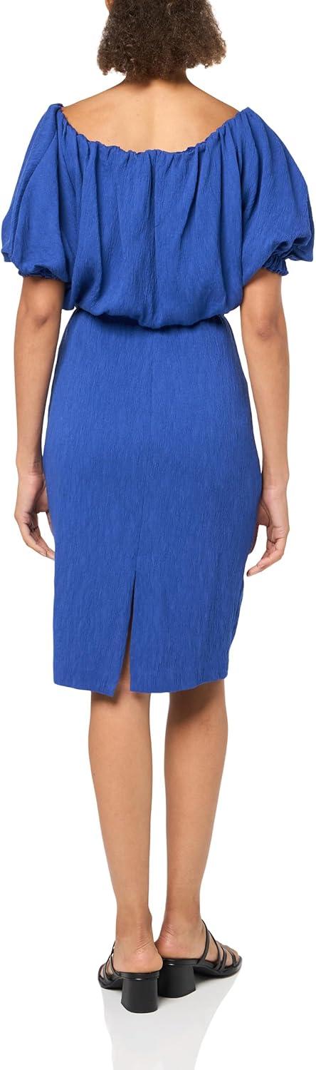 imageTrina Turk Womens Off The Shoulder Plisse DressAdmiral Blue
