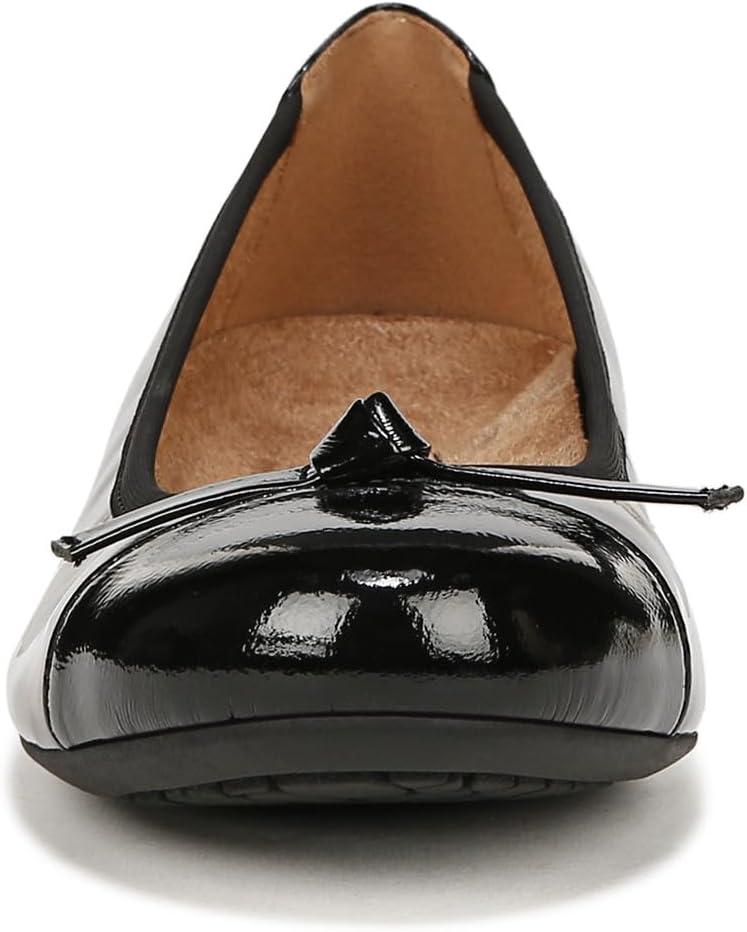 imageVionic Womens Amorie Skimmers Ballet FlatBlack Patent Leopard Leather