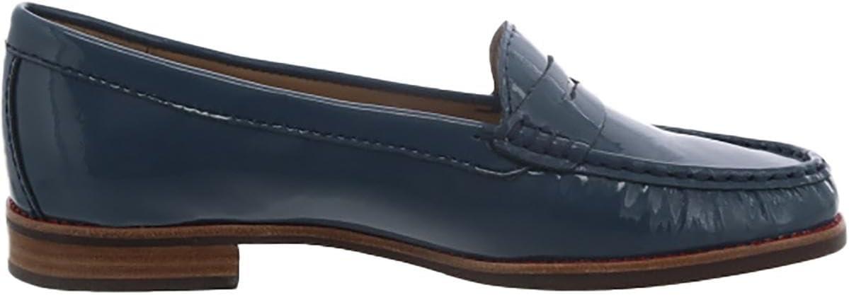 imageWomens Genuine Leather Comfort Slip on Penny LoafersAtlantic Blue Patent