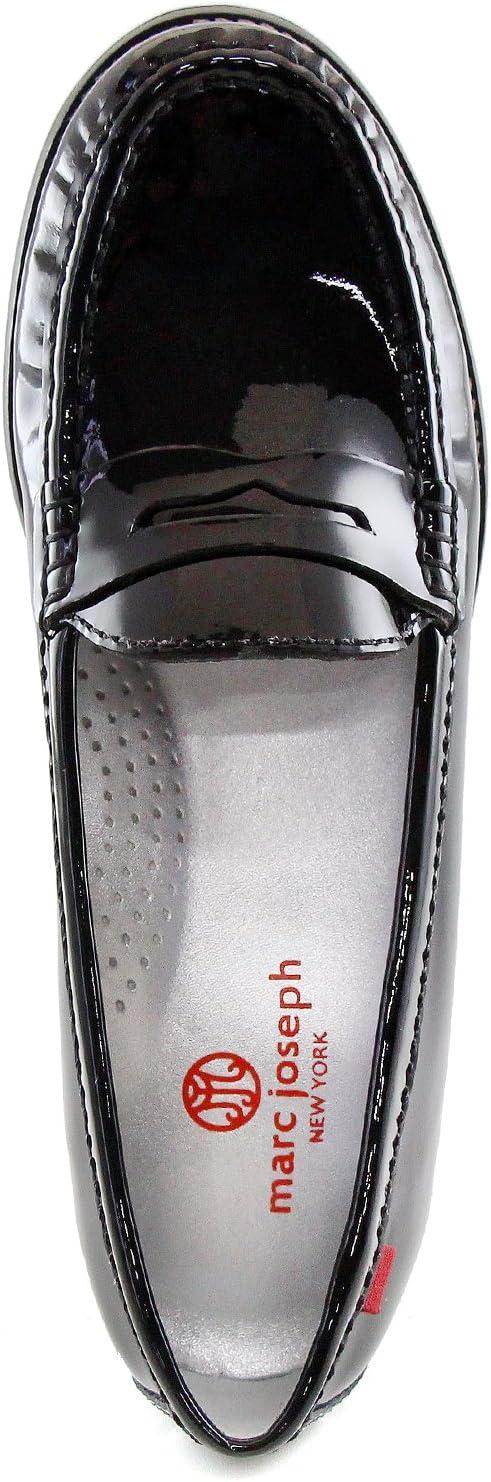 imageWomens Genuine Leather Comfort Slip on Penny LoafersBlack Patent