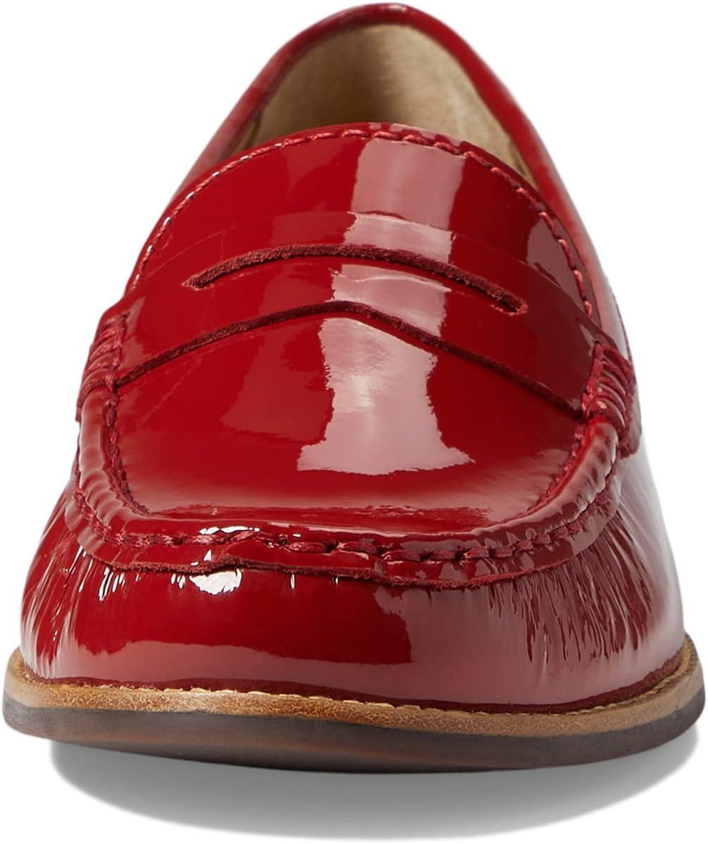 imageWomens Genuine Leather Comfort Slip on Penny LoafersCampari Patent