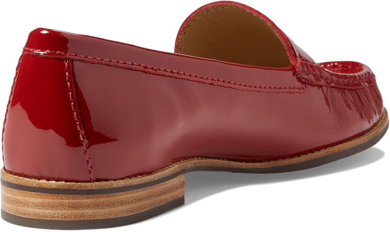 imageWomens Genuine Leather Comfort Slip on Penny LoafersCampari Patent