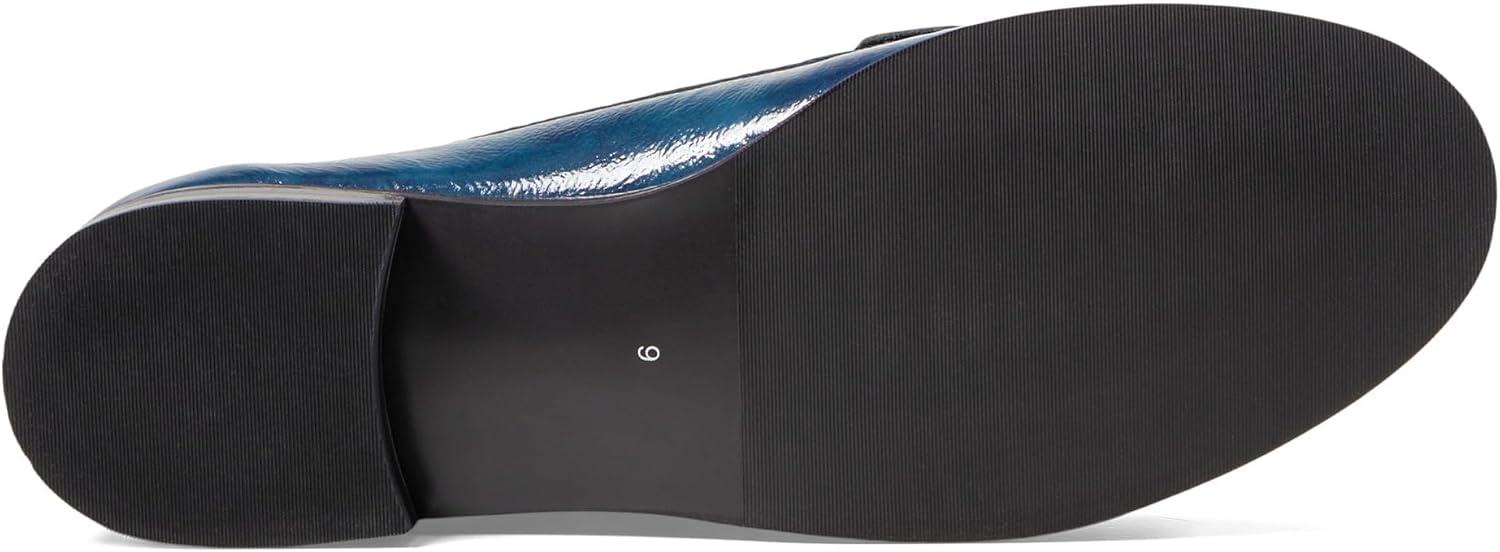 imageWomens Genuine Leather Comfort Slip on Penny LoafersDenim Stained Patent